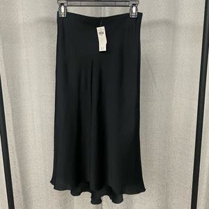 Abercrombie Black Satin Midi Skirt